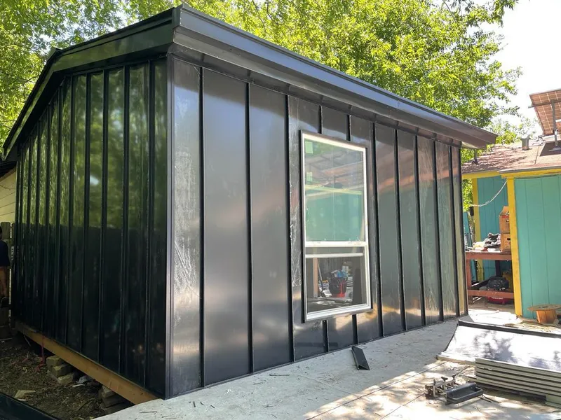 Black standing seam metal wall panels for Metal Roof Installation in Sylacauga